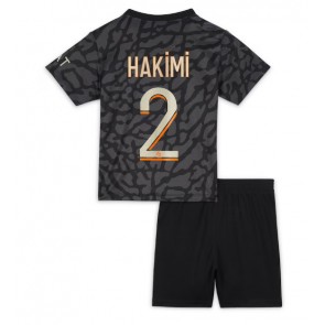 Maillot de foot Paris Saint-Germain Achraf Hakimi #2 Troisième enfant 2023-24 Manches Courte (+ pantalon court)